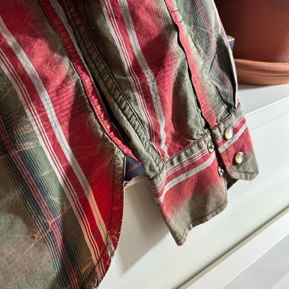 Point Zero Men's Red and Tan Striped Casual Shirt XL - Picture 14 of 16